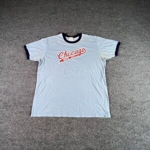 Vintage Moonlight Graham Chicago White Sox MLB Team Shirt Mens L Blue Cotton USA